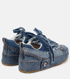 Loewe - Distressed denim sneakers