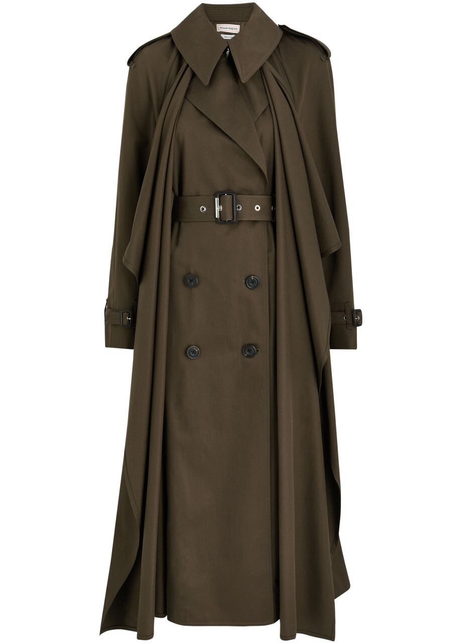 【関税込み】alexander mcqueen TRENCH MCQUEEN Leather trench coat | THE OUTNET