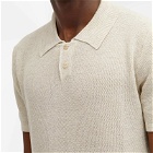 A.P.C. Men's Jay Knit Polo Shirt in Beige
