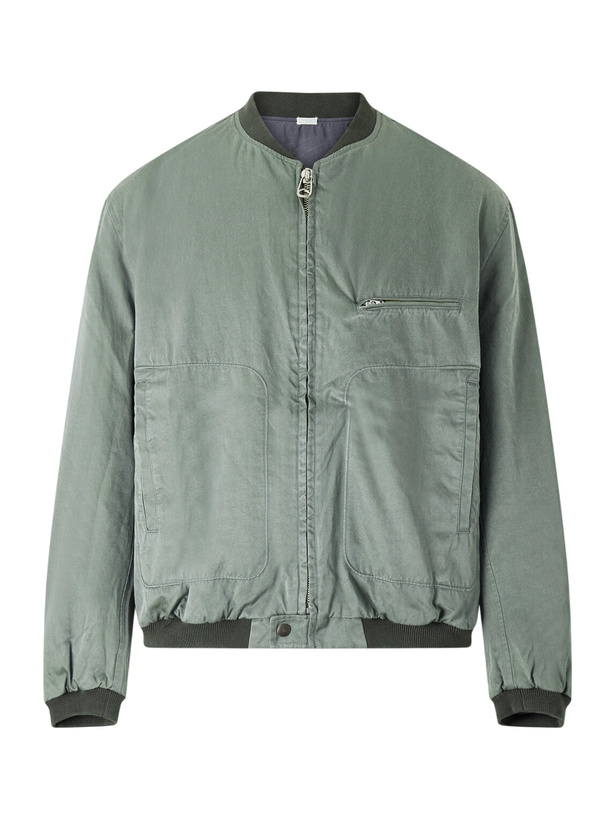 Photo: A.PRESSE - Silk and Cotton-Blend Bomber Jacket - Green