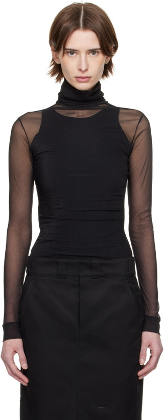 Photo: Maison Margiela Black High-Neck Bodysuit
