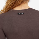 Stylerunner Women's Long Sleeve Fine Ribbed Body in Sepia