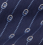 Gucci - 7.5cm Logo-Jacquard Silk and Wool-Blend Tie - Blue