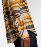 God's True Cashmere Abundance Tartan cashmere shirt with tiger's eye