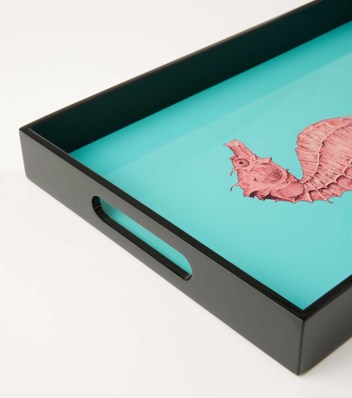 Les-Ottomans Seahorse lacquered wooden tray
