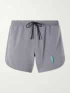 DISTRICT VISION - Straight-Leg Logo-Print 5" Stretch-Jersey Running Shorts - Gray