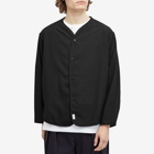 WTAPS Men's 06 Flannel Long Sleeve Baseball Shirt in Black