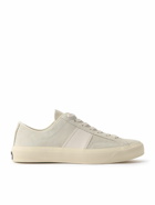 TOM FORD - Cambridge Leather-Trimmed Suede Sneakers - Neutrals