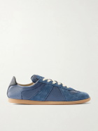 Maison Margiela - Replica Suede-Trimmed Leather Sneakers - Blue