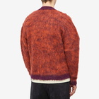 Brain Dead Men's Blurry Lines Alpaca Knit Cardigan in Purple