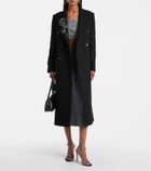 Blumarine Embellished double-breasted wool-blend coat