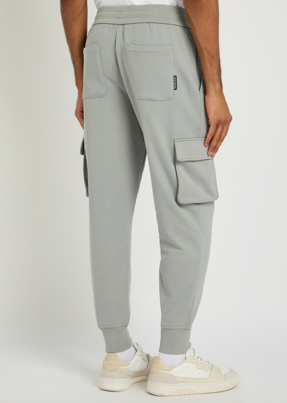 Moose Knuckles Hartsfield Tapered-leg Cotton Cargo Sweatpants Grey
