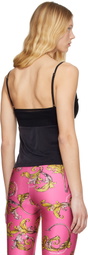 Versace Jeans Couture Black Logo Hardware Tank Top