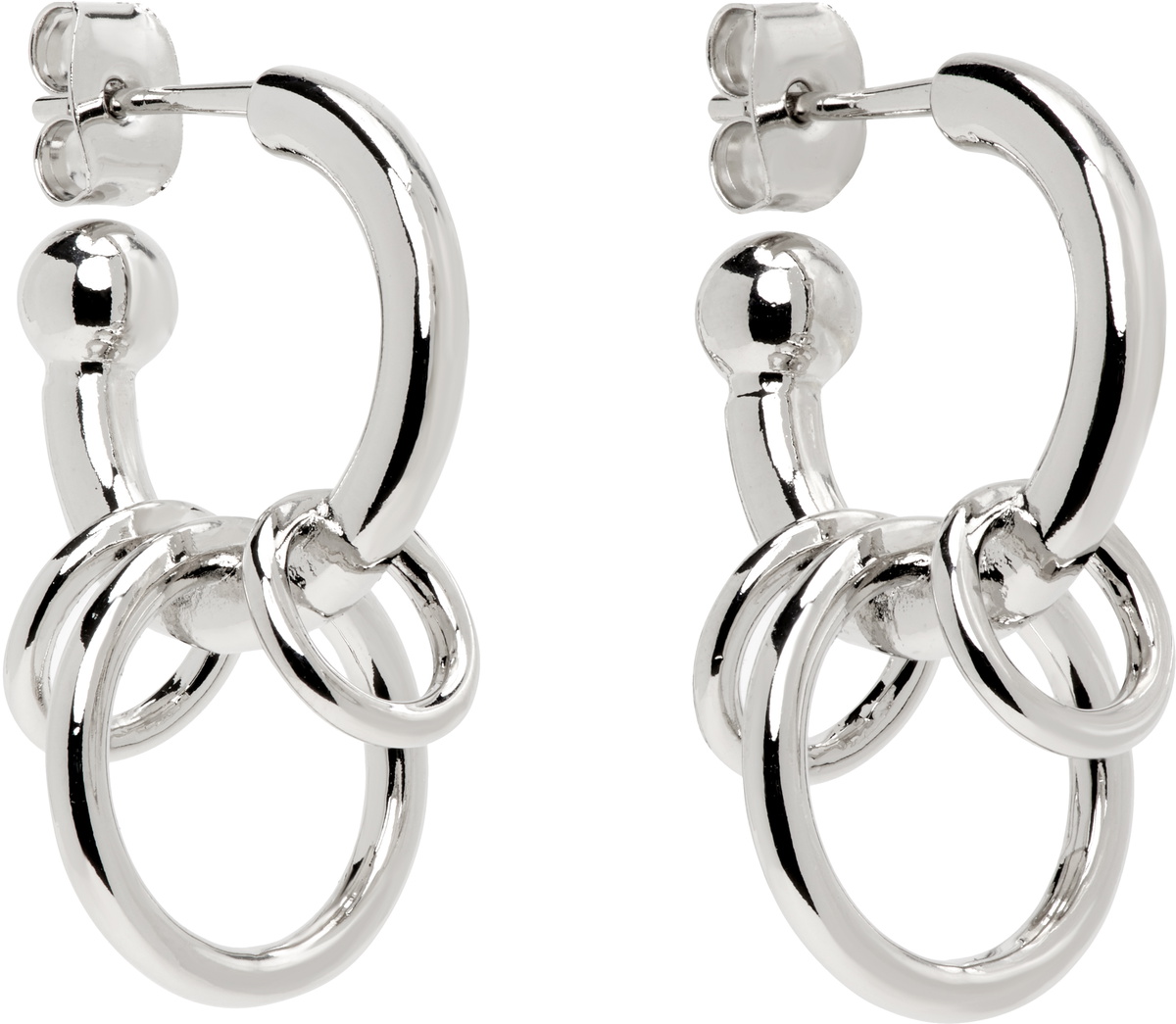 Justine Clenquet Silver Jen Earrings
