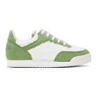 Comme des Garcons Shirt Green and White Spalwart Edition Pitch Low Sneakers