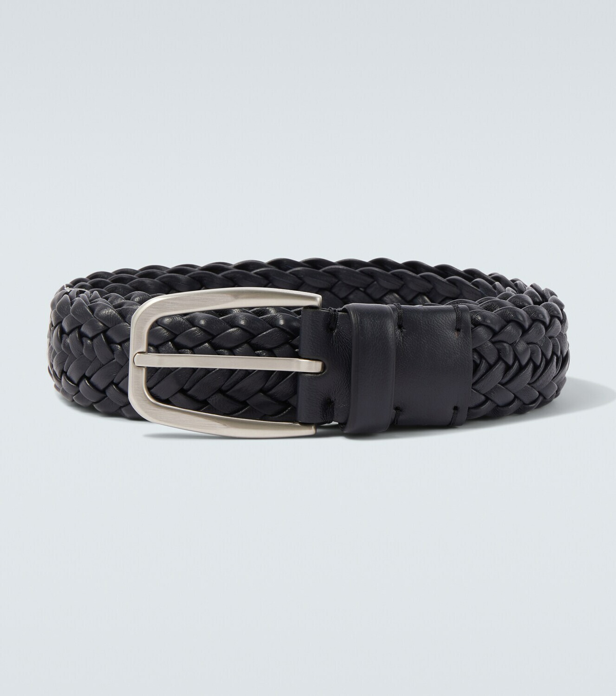 Zegna Braided leather belt