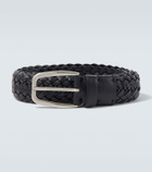 Zegna Braided leather belt