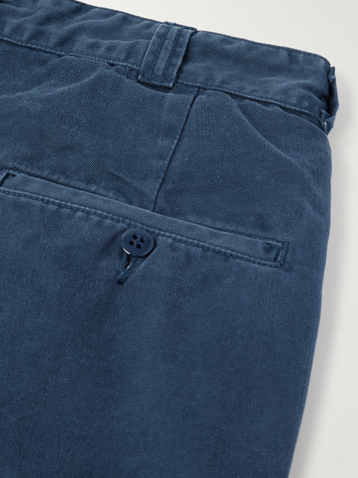 Remi Relief - Straight-Leg Cotton-Twill Trousers - Blue