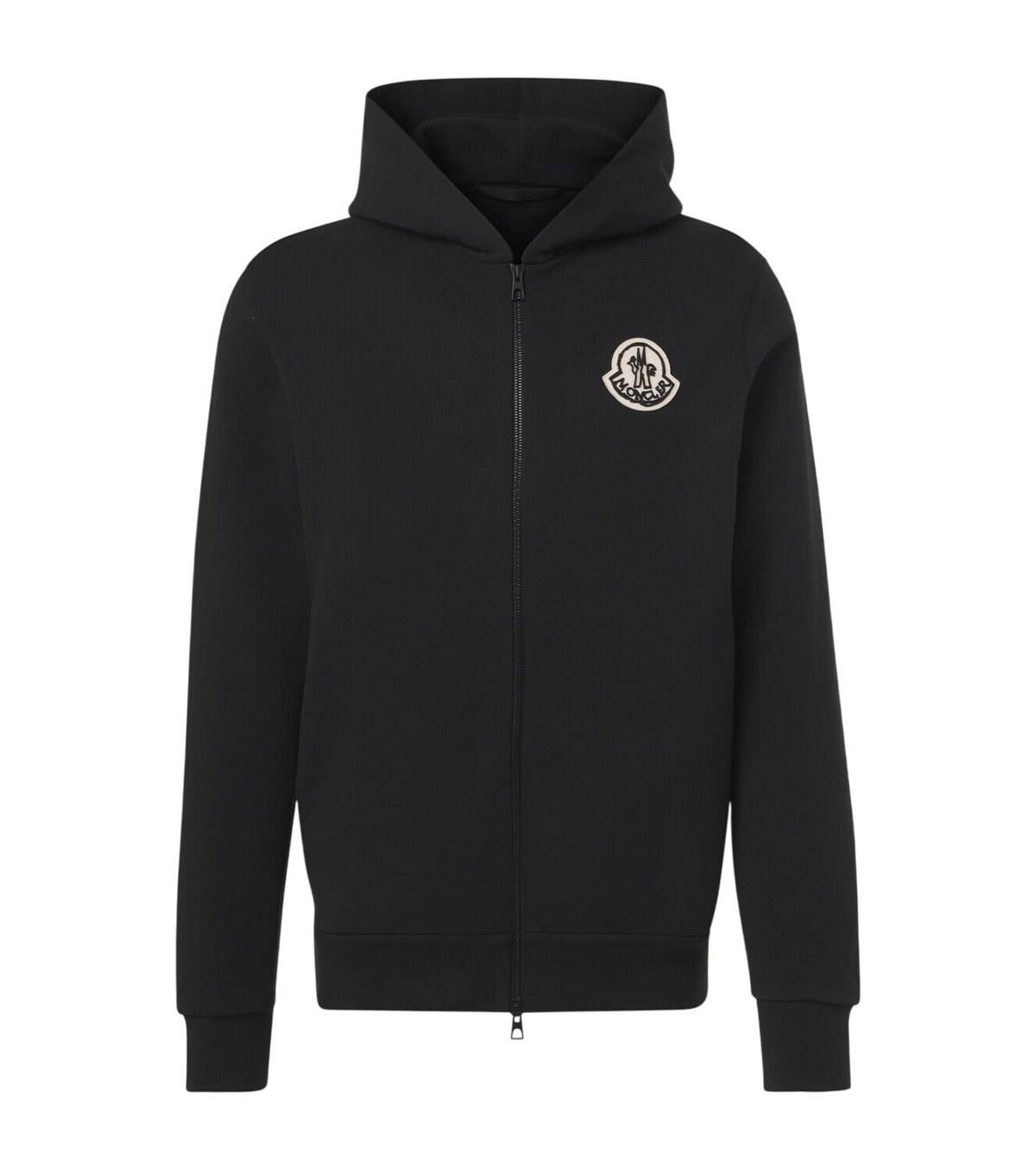Moncler - Logo-Embroidered Cotton-Jersey Zip-Up Hoodie - Black Moncler