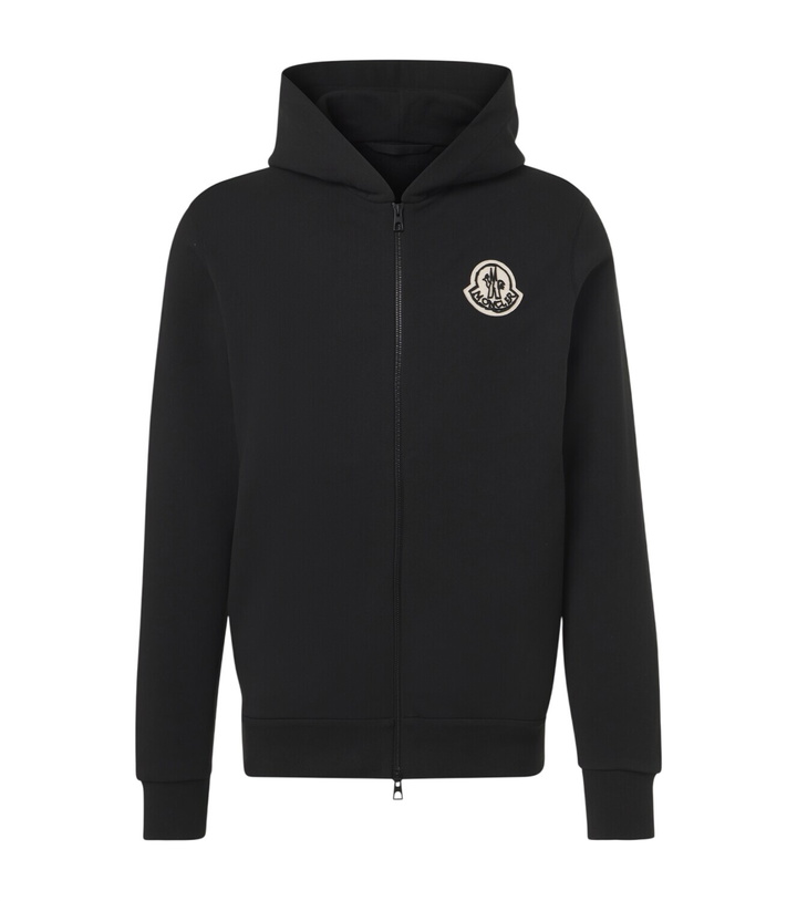 Photo: Moncler Logo cotton zip-up hoodie