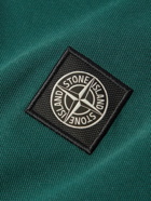 Stone Island - Logo-Appliquéd Stretch-Cotton Piqué Polo Shirt - Green