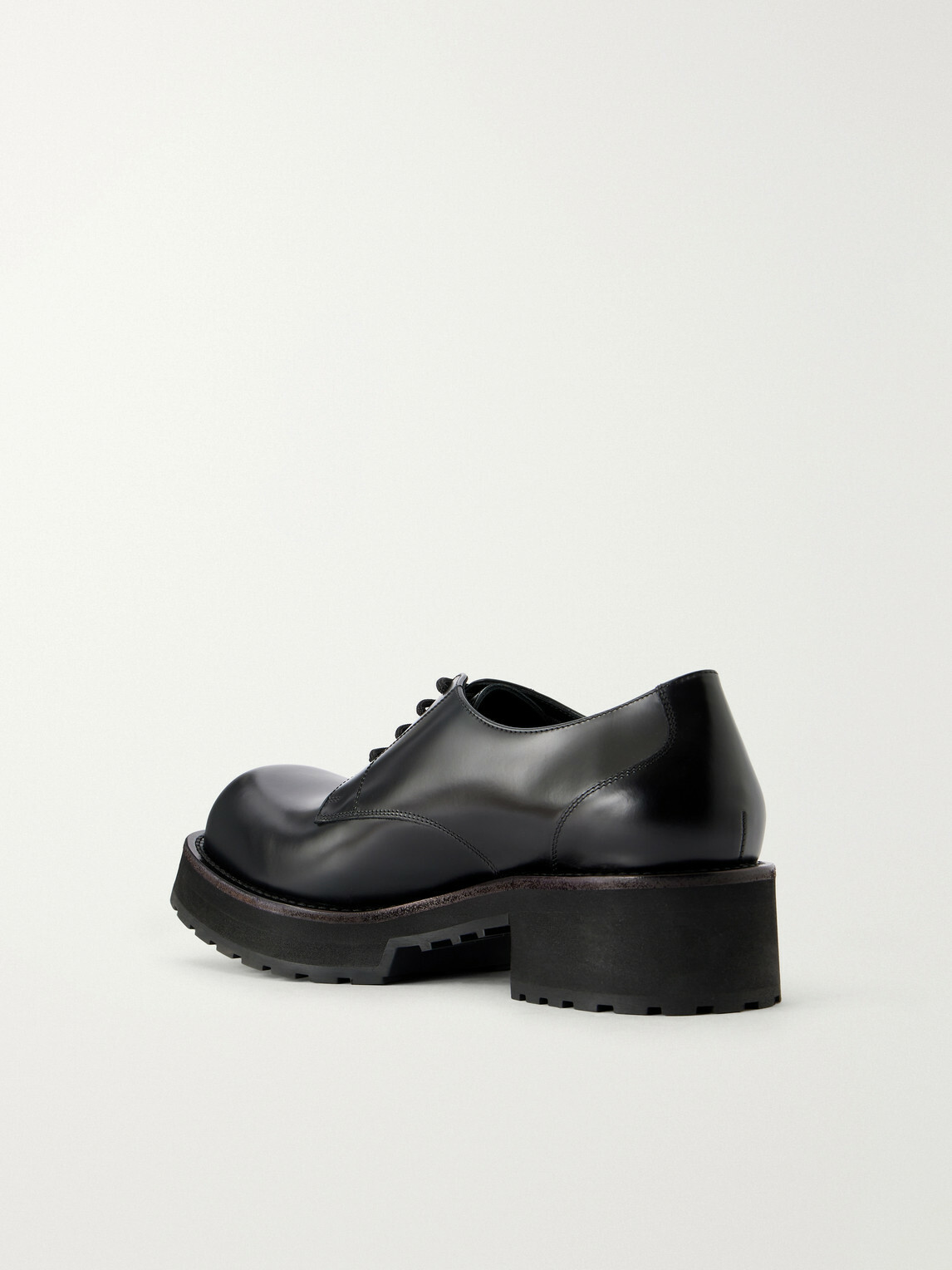 Balenciaga - Venom Leather Derby Shoes - Black