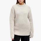 Botter Women's Ribbed Knit Jumper in Beige