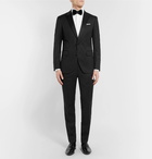 Hugo Boss - Black Gilan Slim-Fit Super 120s Virgin Wool Tuxedo Trousers - Men - Black