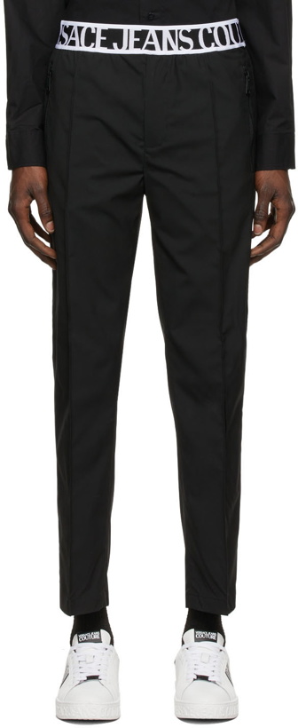 Photo: Versace Jeans Couture Black Iconic Logo Trousers