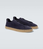 Zegna Triple Stitch suede espadrilles