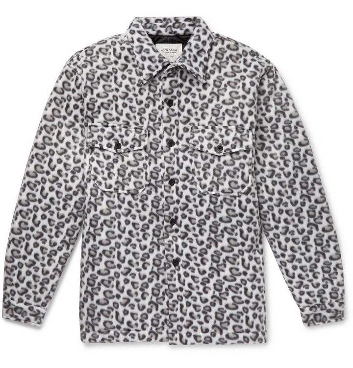Photo: Noon Goons - Leopard-Print Fleece Shirt Jacket - Men - Gray
