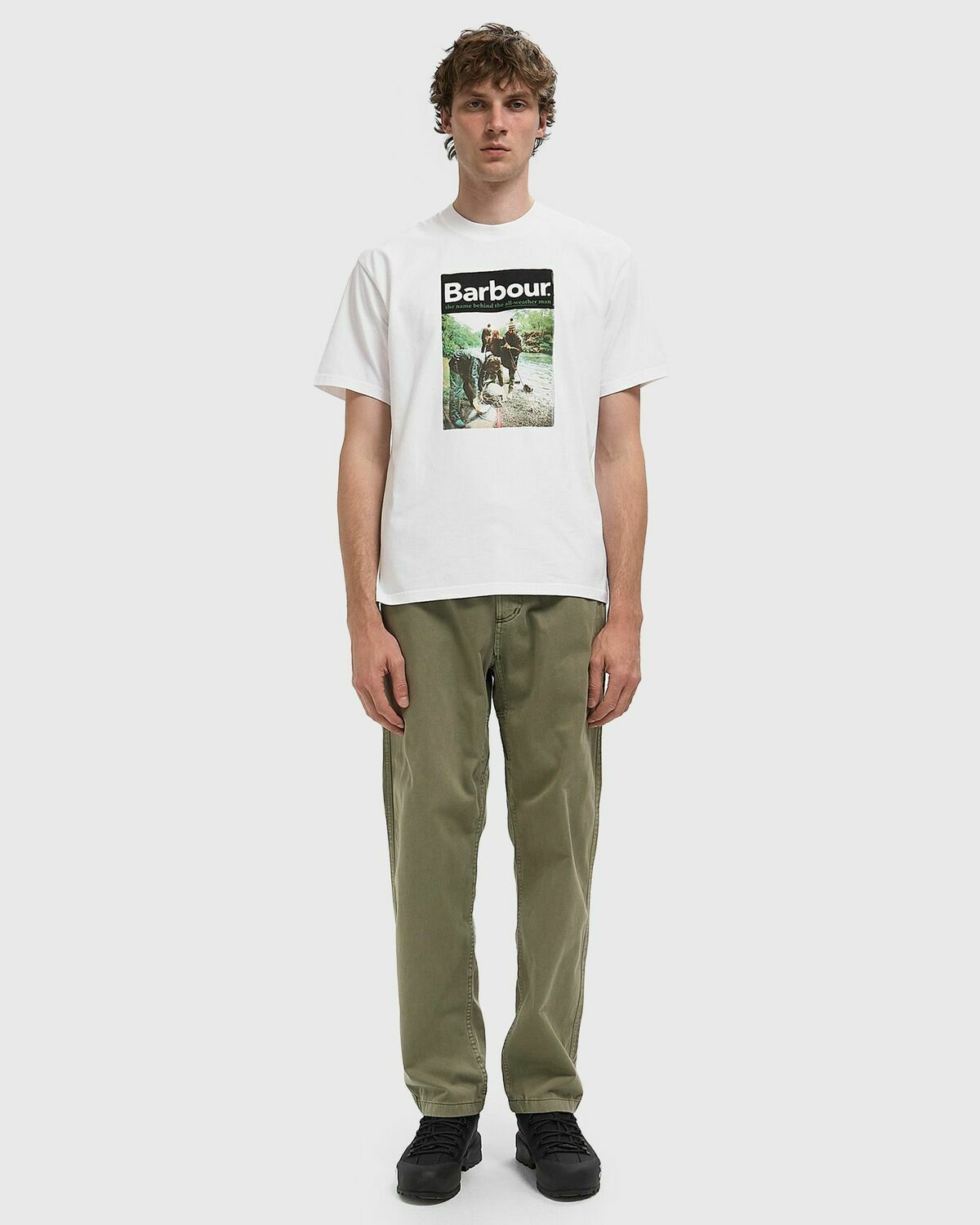 Barbour All-Weather Tee White Mens Shortsleefe