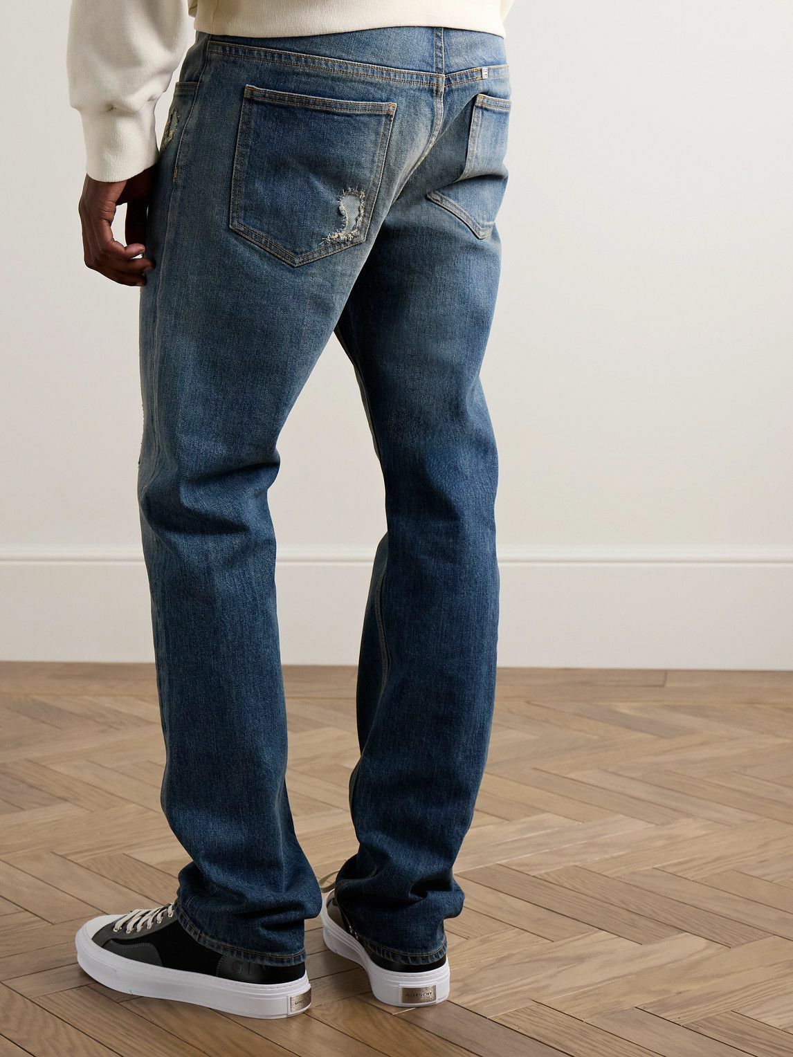 Givenchy - Slim-Fit Straight-Leg Distressed Jeans - Blue Givenchy