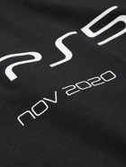 BALENCIAGA - PlayStation Printed Cotton-Jersey T-Shirt - Black