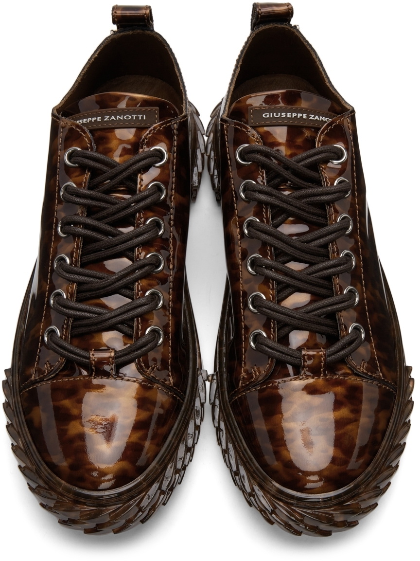 Giuseppe Zanotti Brown Shredder Low Sneakers Giuseppe Zanotti