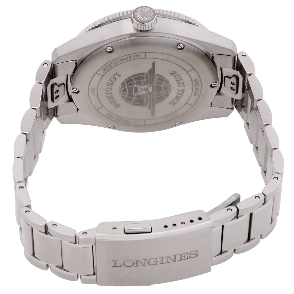 Longines Spirit Zulu Time Automatic Black Dial Mens Watch L38124506