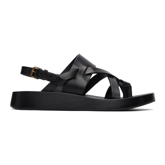 SAINT LAURENT NOAH Sandals SIZE40 サンローラン Saint Laurent Black Noah Sandals Saint Laurent