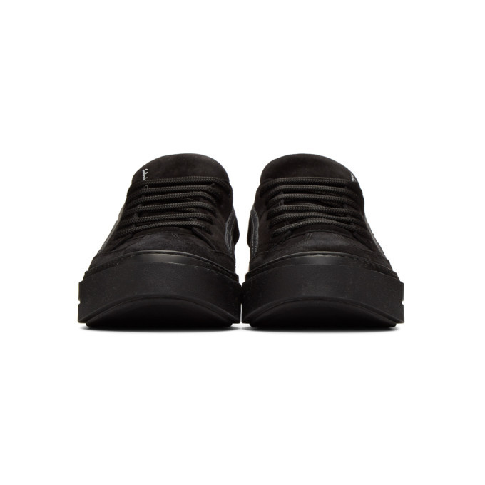 Salvatore Ferragamo Black and White Gancini Sneakers