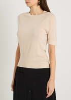 Courrèges Merino Wool T-shirt Sand