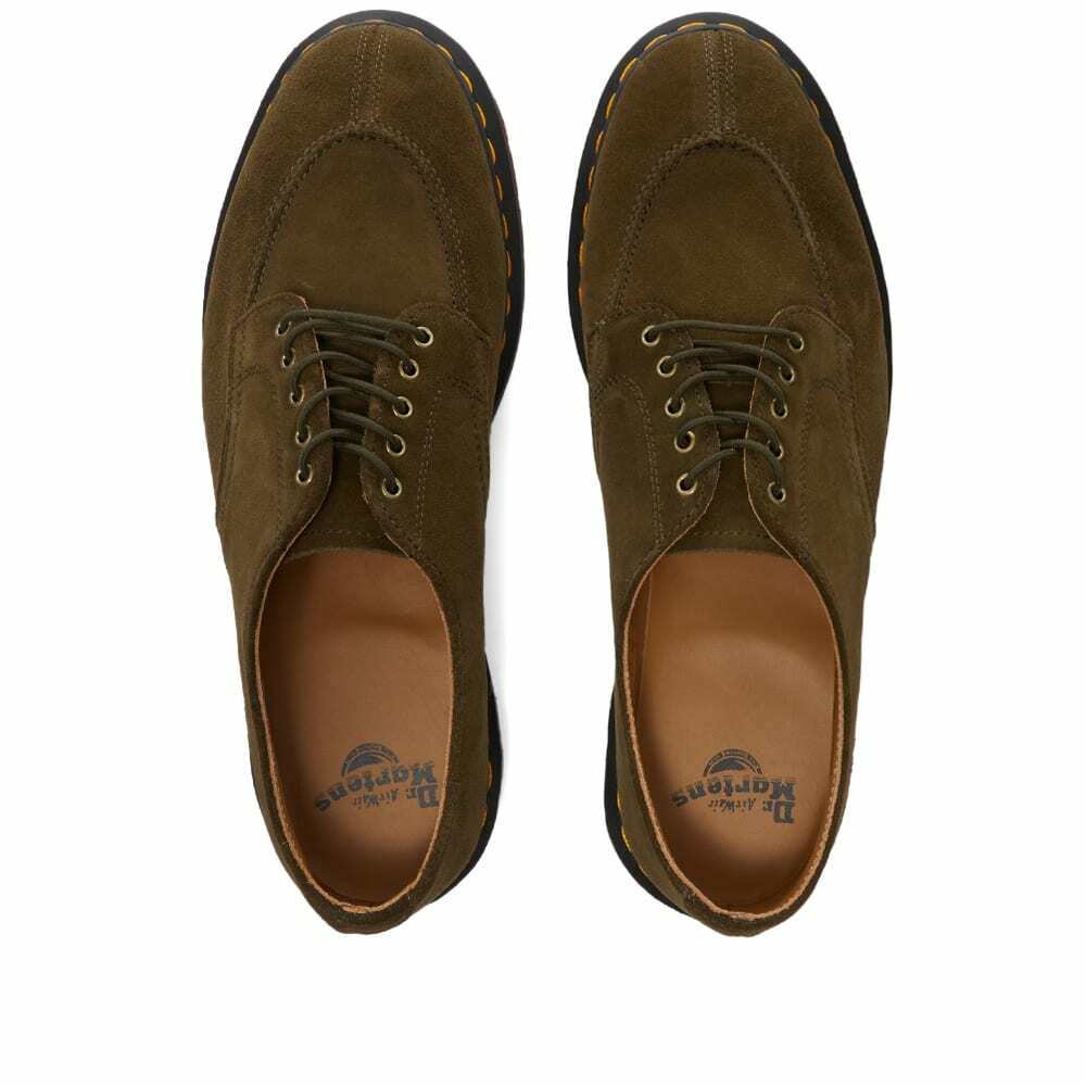 Dr. Martens Men's 2046 5-Eye Shoe in Olive Repello Calf Suede