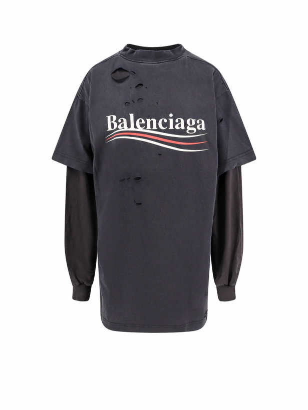 Photo: Balenciaga Two-tone Cotton Layered T-shirt