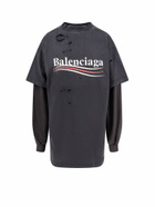 Balenciaga Two-tone Cotton Layered T-shirt