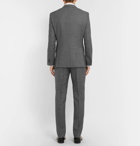 Hugo Boss - Grey Slim-Fit Mélange Super 130s Virgin Wool Suit - Men - Gray