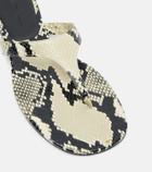Khaite Archer snake-effect leather thong sandals