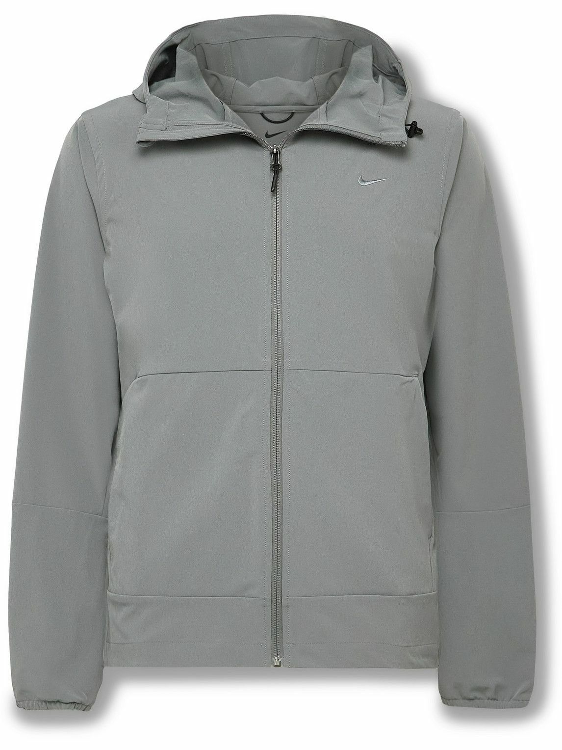 Nike Training - Unlimited Logo-Embroidered Tech-Jersey Hooded Jacket - Gray