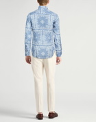 Fedeli Mens Shirt Slate in Blue