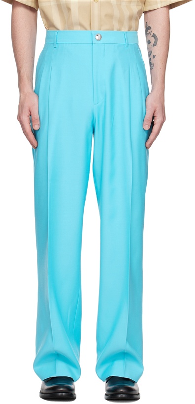 Photo: Burberry Blue Tailored Trousers