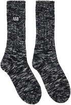 AMI Alexandre Mattiussi Black Patch Socks