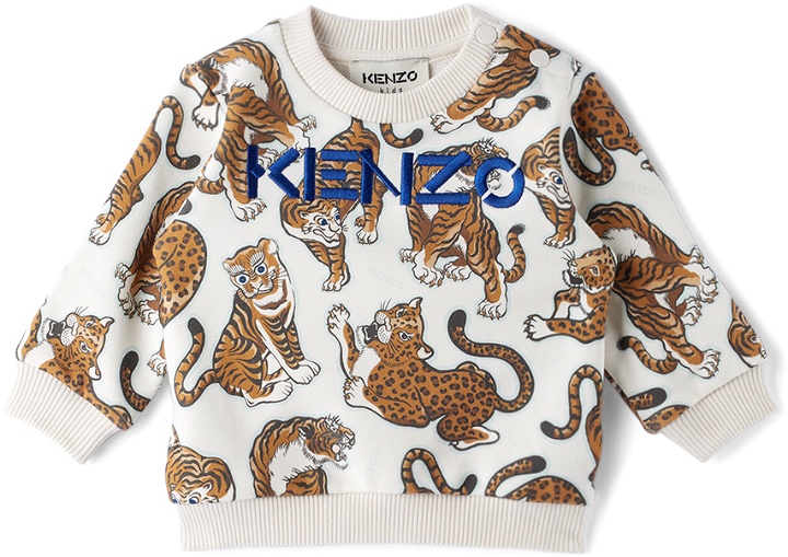 Photo: Kenzo Baby Off-White Allover Print Sweatshirt