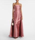 Solace London Strapless satin gown